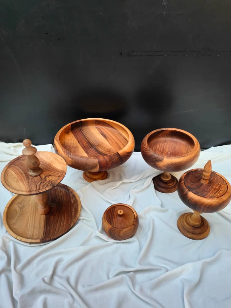 ست پذیرایی ۵ تکه کد ۰۲ چوب گردو