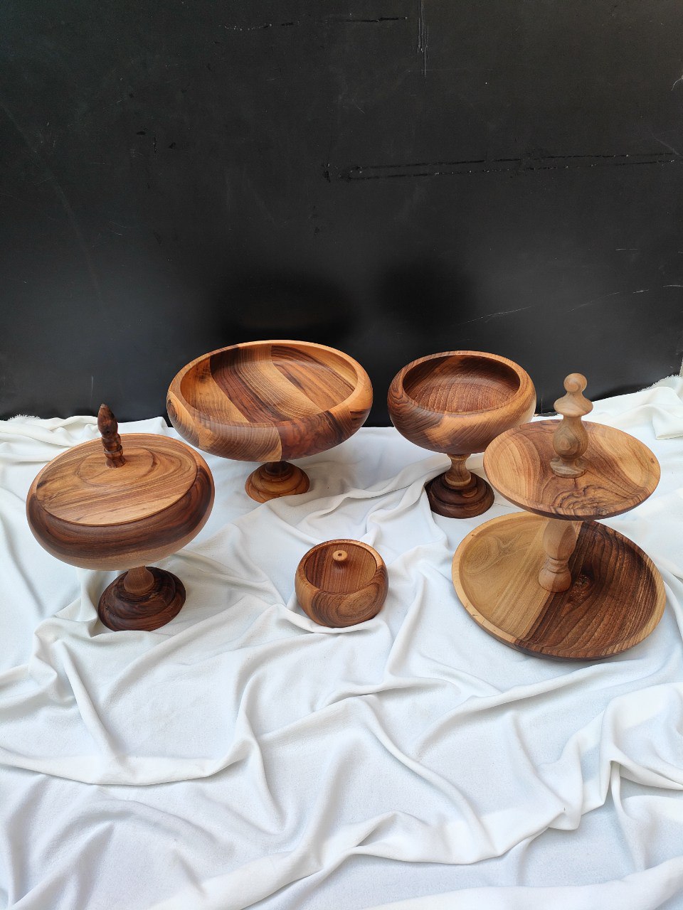 ست پذیرایی ۵ تکه چوب گردو